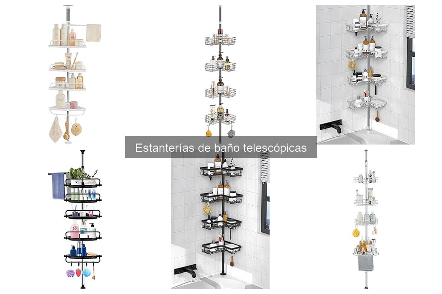 Precios de estanterías de baño telescópicas en Amazon