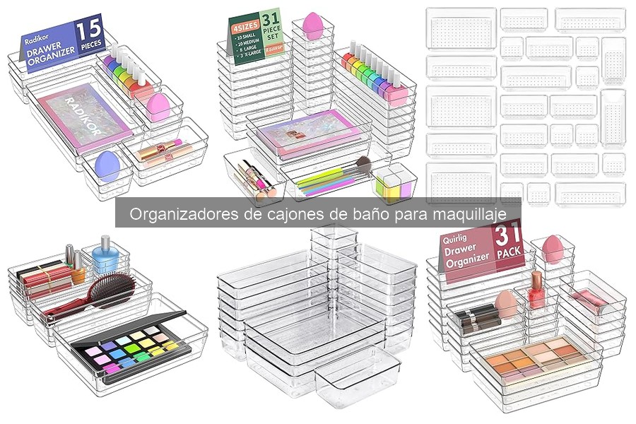Precios de organizadores de cajones de baño para maquillaje