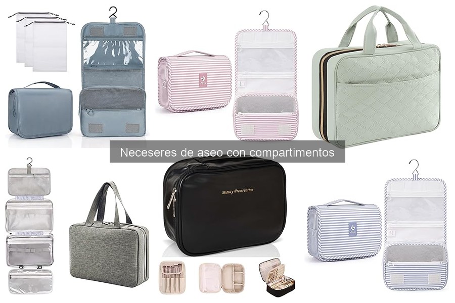 Precios promedio de neceseres de aseo con compartimentos