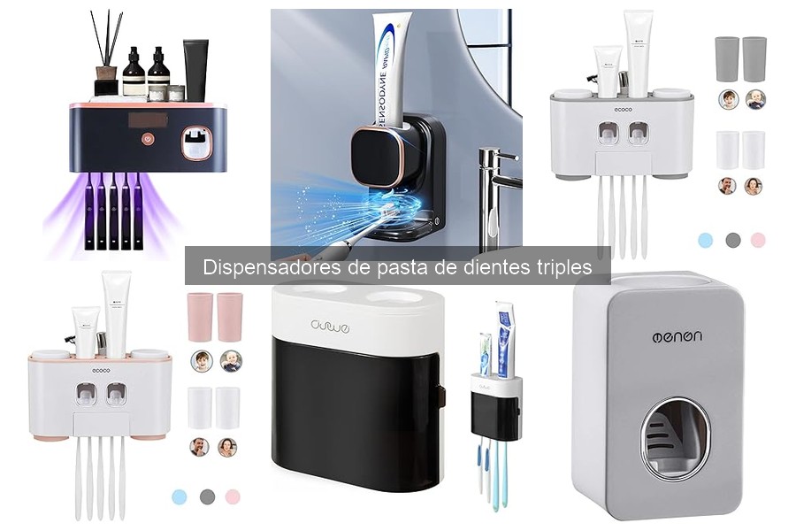 ¿Qué es un dispensador de pasta de dientes triple?