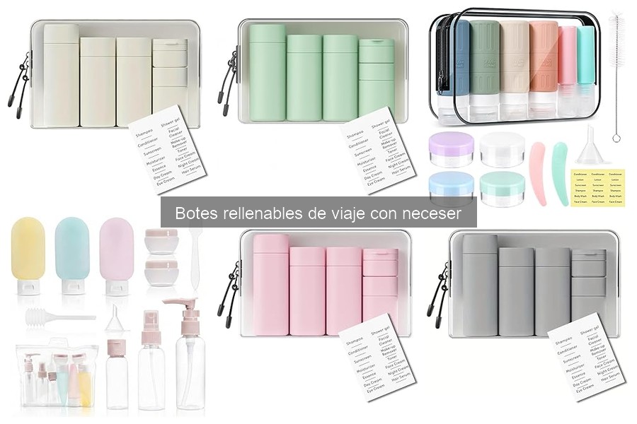 Qué incluir en un neceser de viaje con botes rellenables