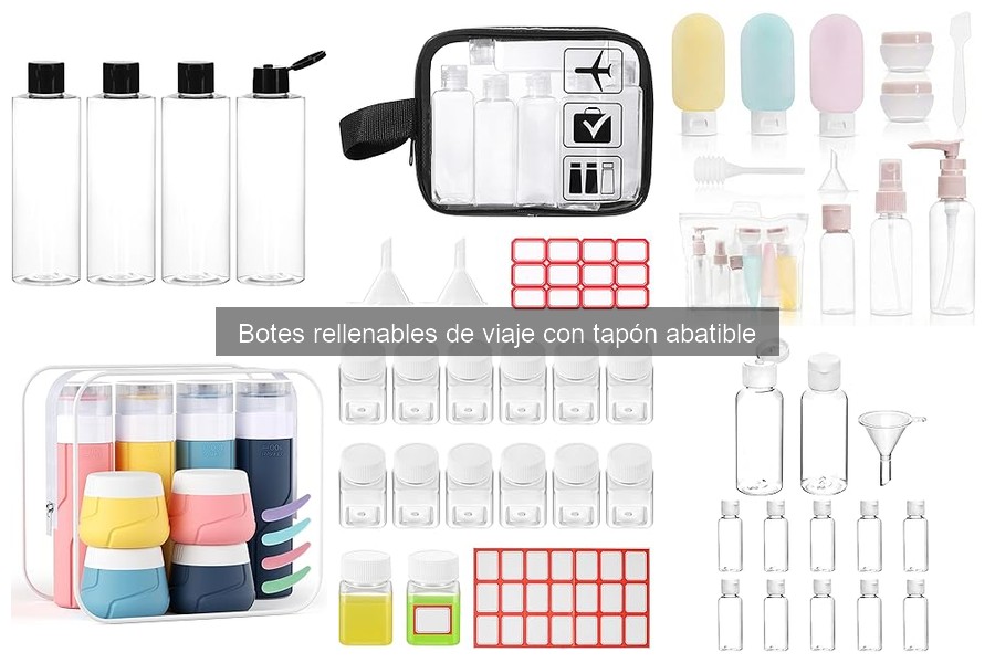¿Qué son los botes rellenables de viaje con tapón abatible?