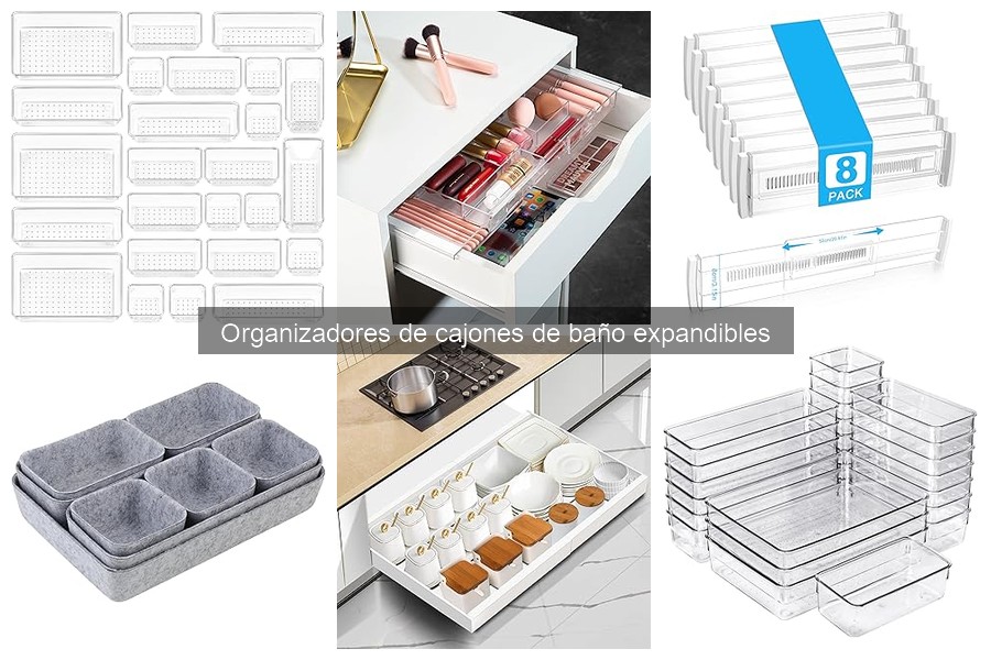 Qué son los organizadores de cajones de baño expandibles