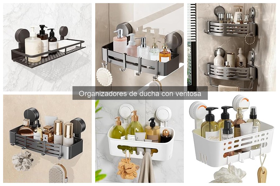 ¿Qué son los organizadores de ducha con ventosa?