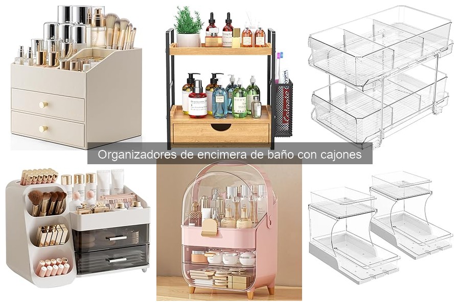 ¿Qué son los organizadores de encimera de baño con cajones?