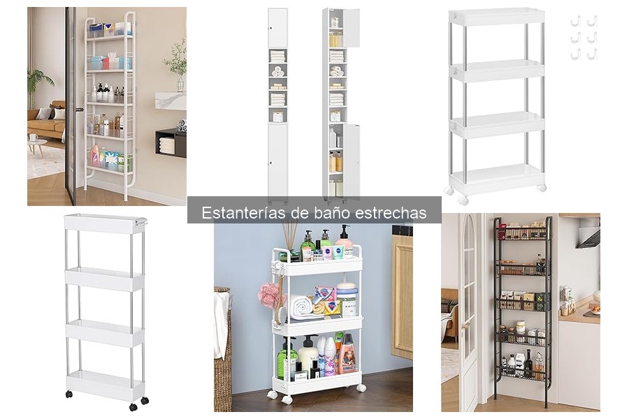 ¿Qué tamaño de estantería de baño estrecha es el ideal?