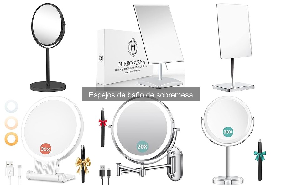 ¿Qué tamaño debería tener un espejo de baño de sobremesa?