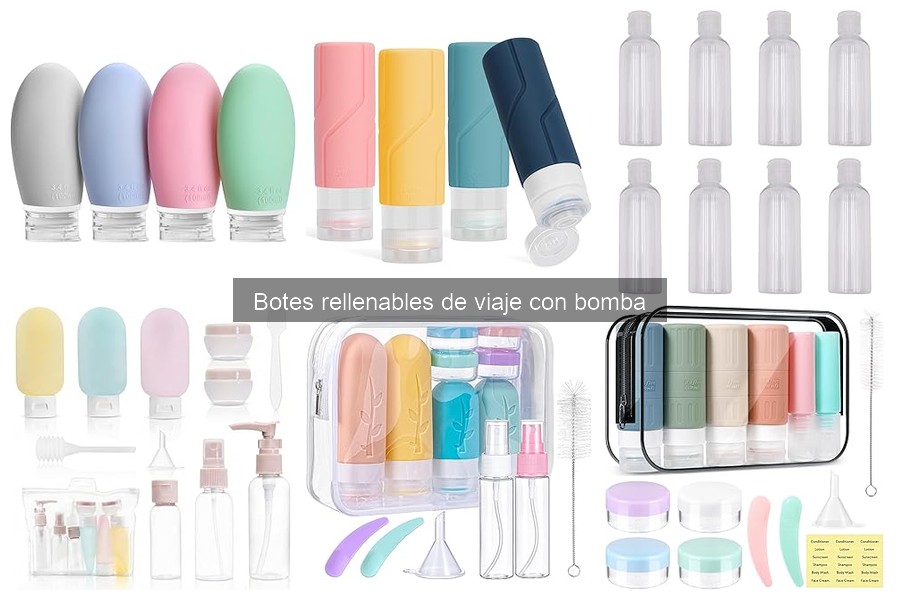 Seguridad de Botes Rellenables de Viaje con Bomba