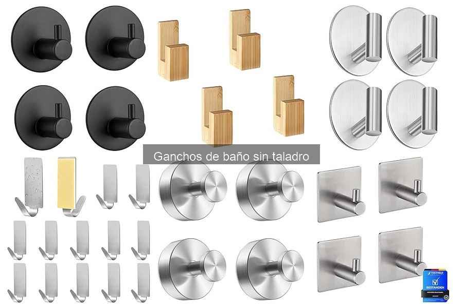 Seguridad y resistencia de ganchos de baño sin taladro