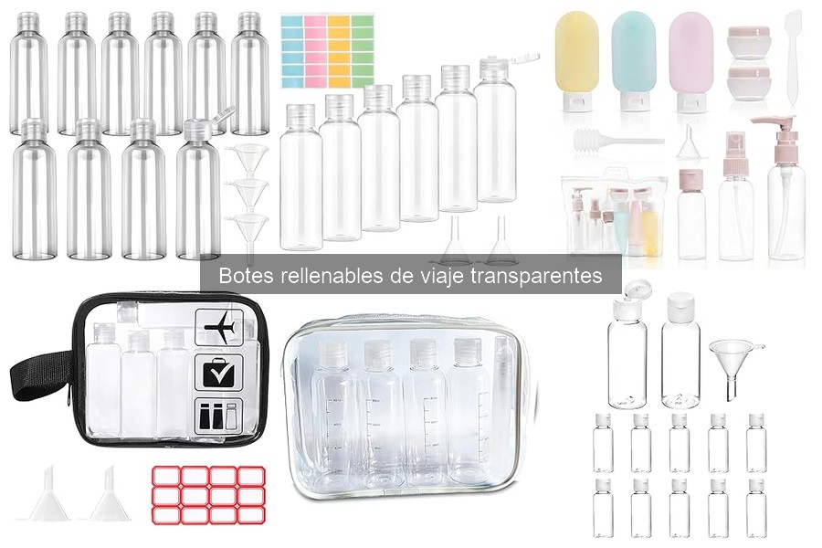 ¿Son seguros los botes rellenables de viaje transparentes?