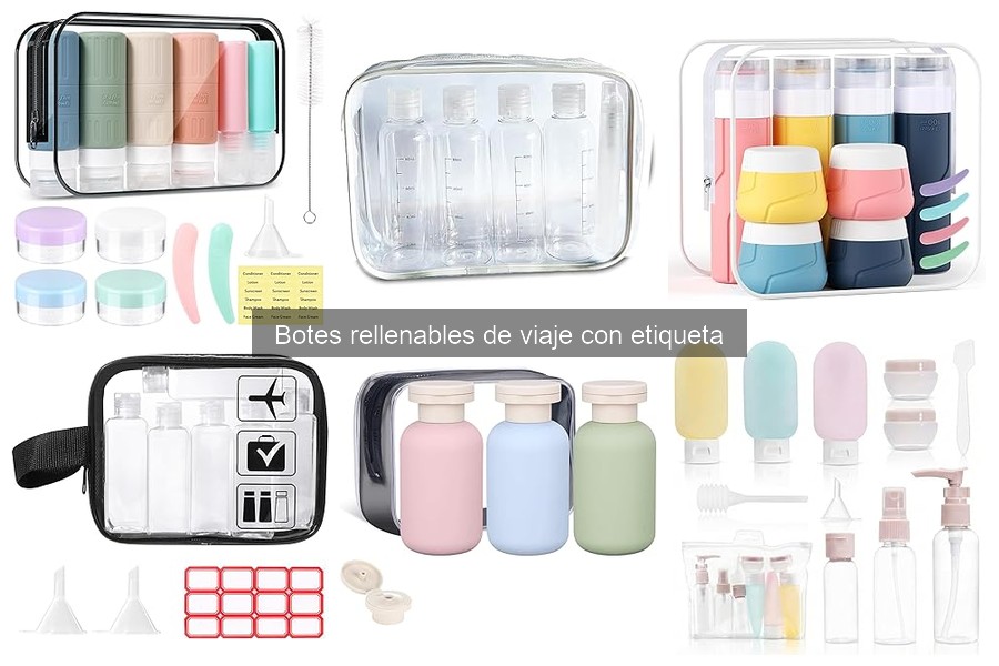 ¿Son útiles los botes rellenables de viaje con etiqueta?