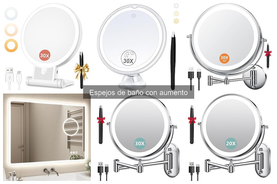 Tipos de aumento en espejos de baño: guía completa