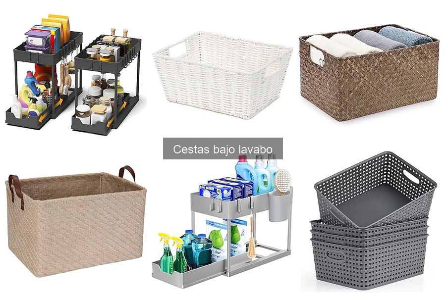 Tipos de cestas bajo lavabo y sus usos prácticos
