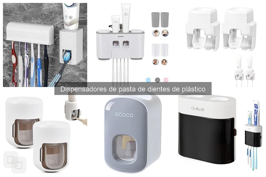 Tipos de dispensadores de pasta de dientes de plástico