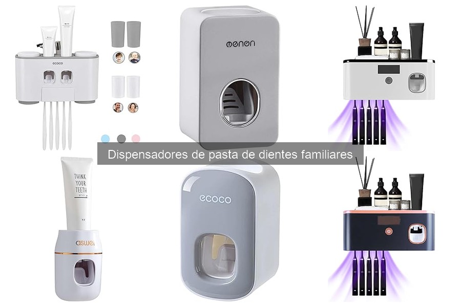 Tipos de dispensadores de pasta de dientes familiares