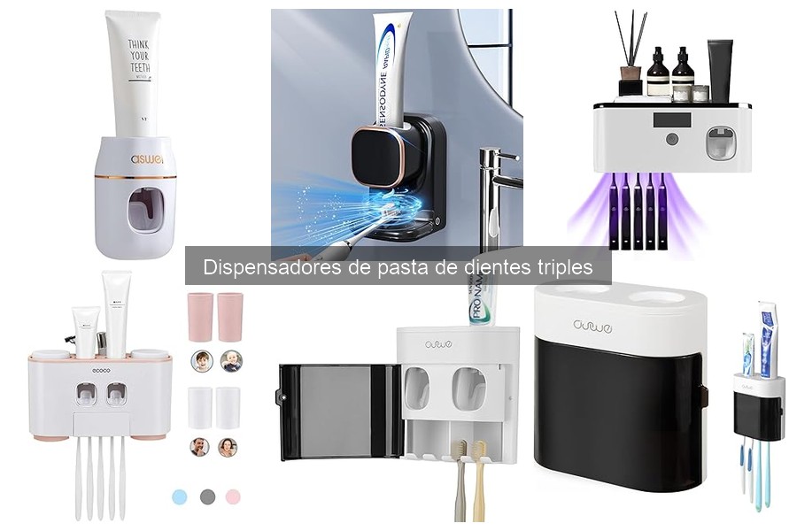 Tipos de dispensadores de pasta de dientes triples en el mercado