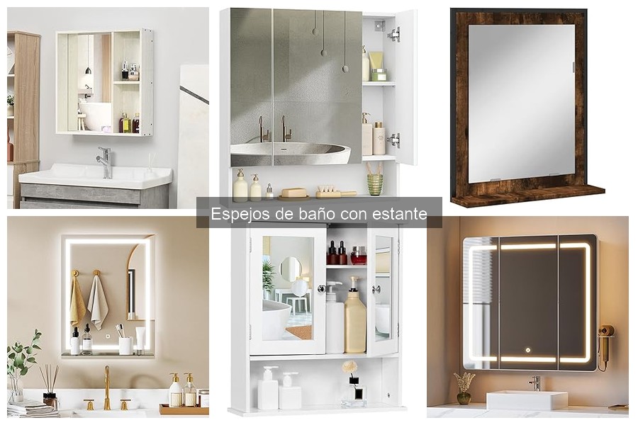 Tipos de espejos de baño con estante para tu hogar