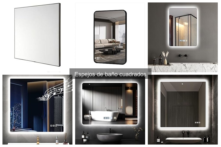Tipos de espejos de baño cuadrados: estilos y materiales