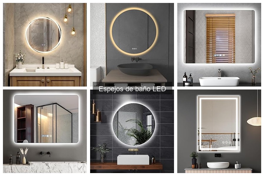 Tipos de espejos de baño LED: características y opciones