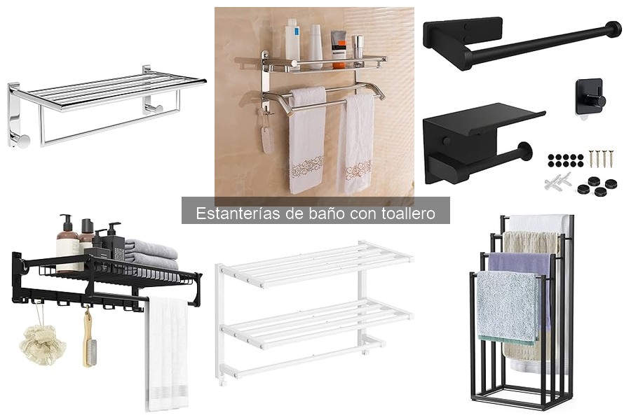 Tipos de estanterías de baño con toallero para tu hogar