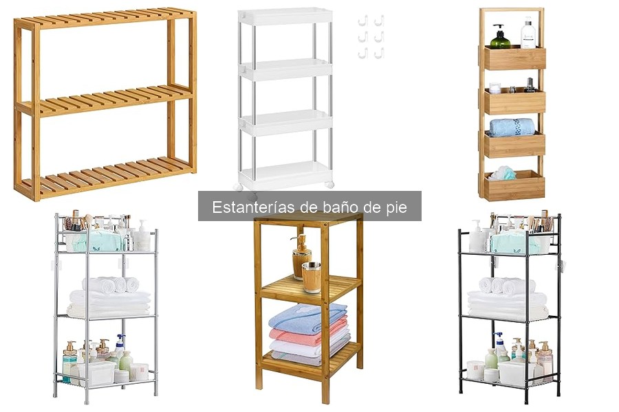 Tipos de estanterías de baño de pie: Guía completa