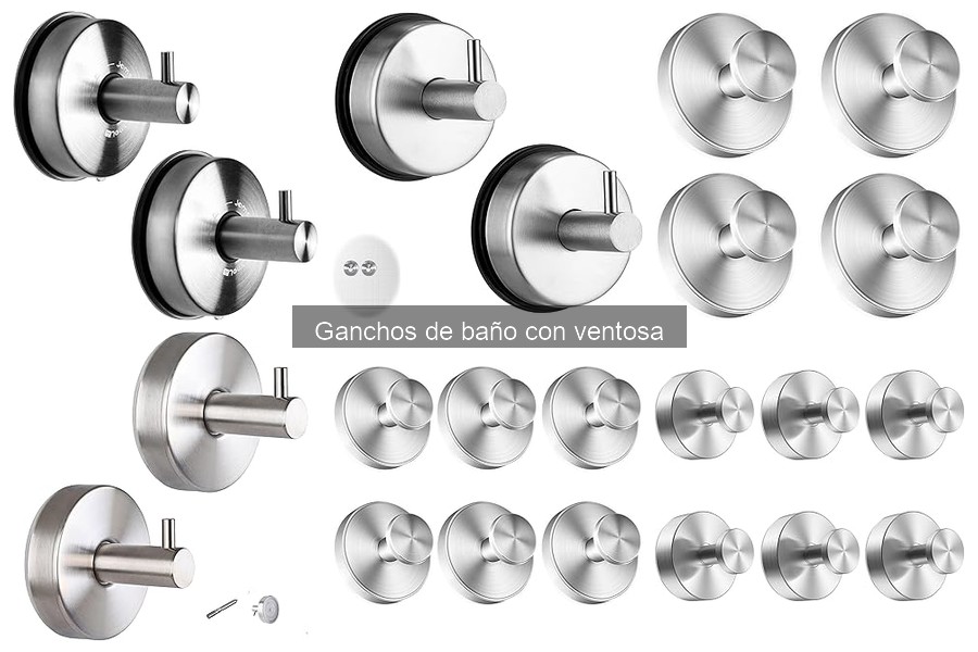 Tipos de ganchos de baño con ventosa: Variedades y características