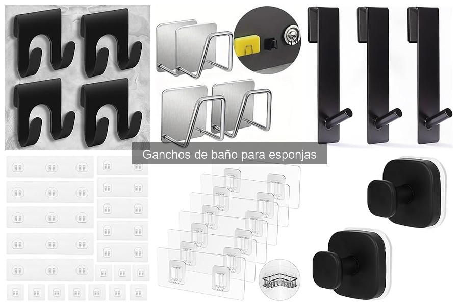 Tipos de ganchos de baño para esponjas: guía completa