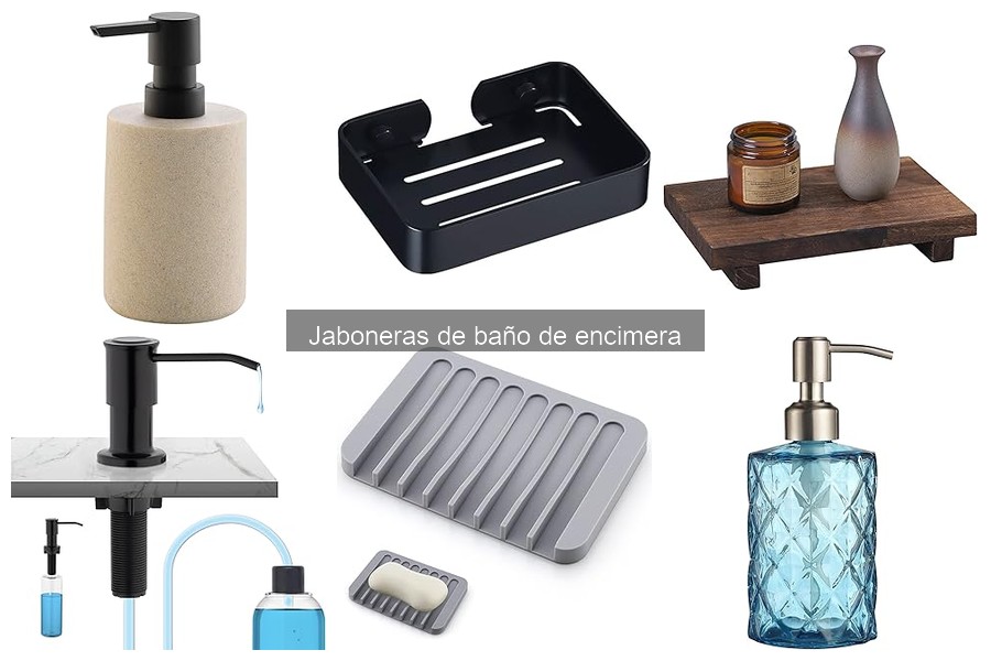 Tipos de jaboneras de baño de encimera: guías y comparativas