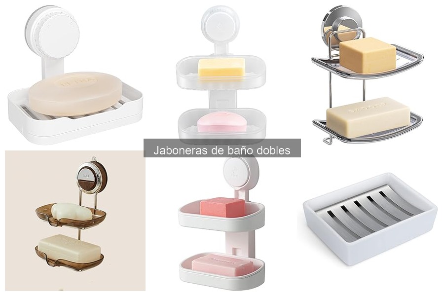 Tipos de jaboneras de baño dobles: materiales y estilos