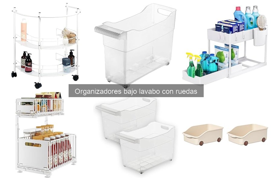 Tipos de organizadores bajo lavabo con ruedas para tu baño