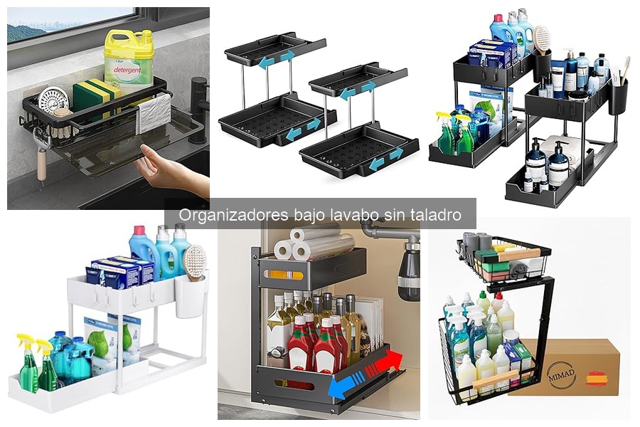 Tipos de organizadores bajo lavabo sin taladro para el baño