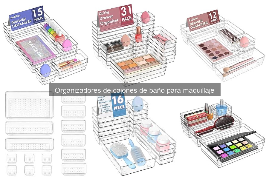 Tipos de organizadores de cajones de baño para maquillaje