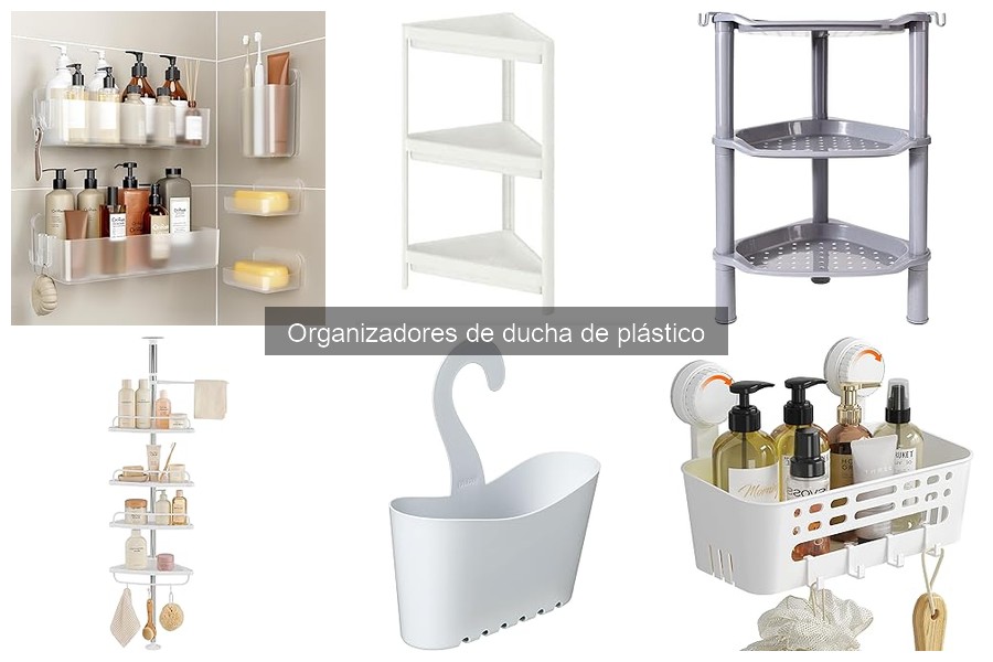 Tipos de organizadores de ducha de plástico para tu baño