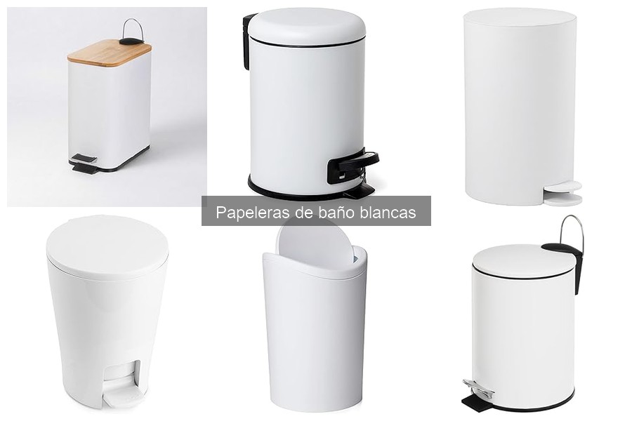Tipos de papeleras de baño blancas para tu higiene