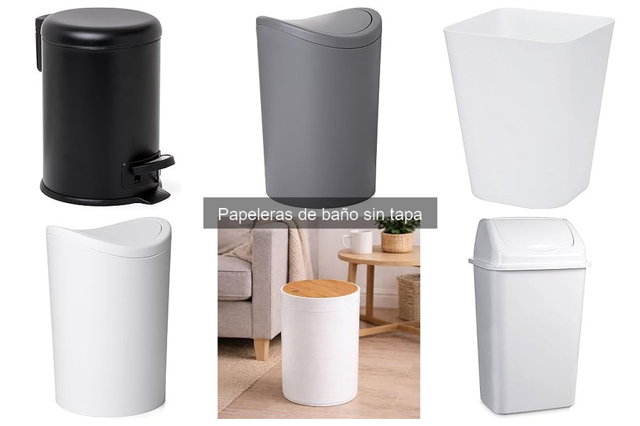 Tipos de papeleras de baño sin tapa: Guía de opciones