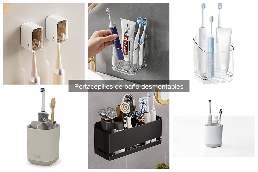 Tipos de portacepillos de baño desmontables para tu hogar