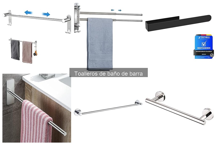 Tipos de toalleros de baño de barra: diseños y características