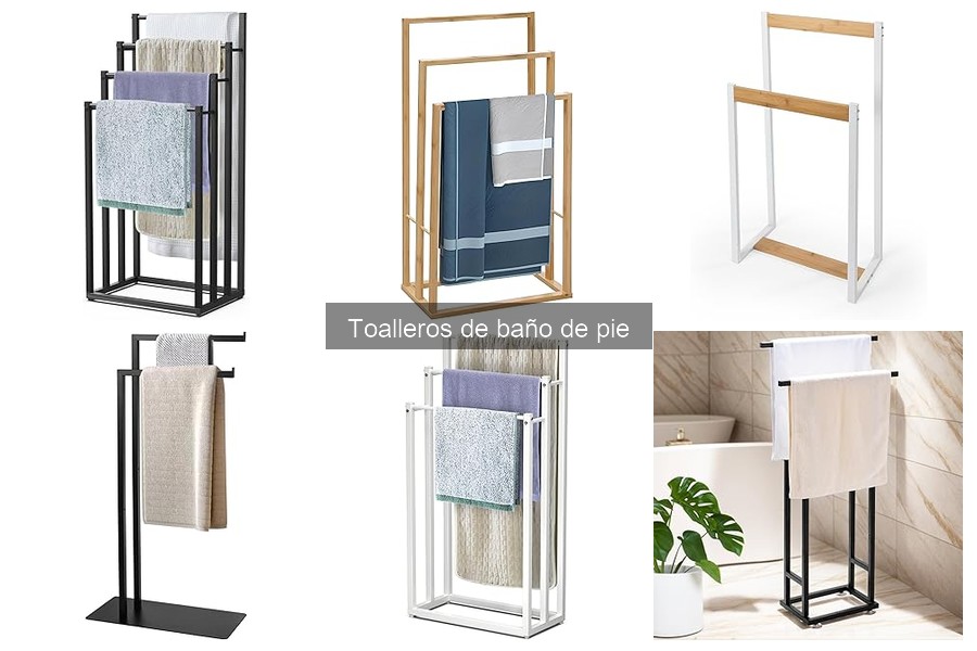 Tipos de toalleros de baño de pie: modelos y materiales