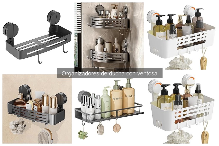 Uso creativo de organizadores de ducha con ventosa en casa