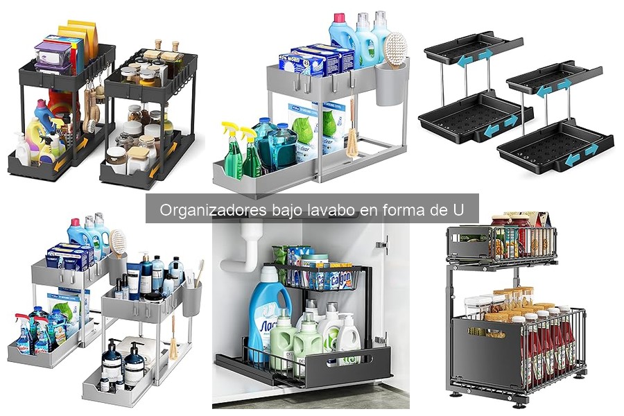 Usos creativos para organizadores bajo lavabo en forma de U