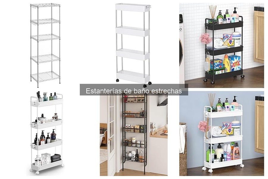 Ventajas y desventajas de estanterías de baño estrechas