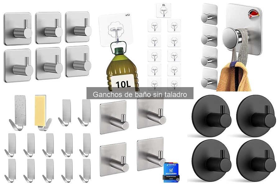 Ventajas y desventajas de ganchos de baño sin taladro